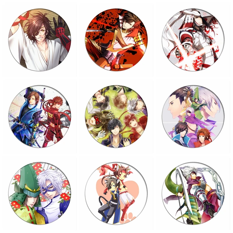 

BASARA Cosplay Badges Date Masamune Brooch Pin Sanada Yukimura Collection Badge Maeda Keiji Breastpin for Backpacks Clothing