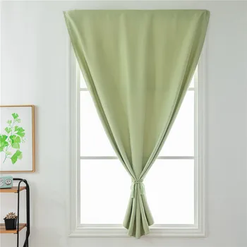 

Soild Color Modern Kitchen Short Curtains Window Blackout Curtain For Living Room Bedroom Kids Room Velcro Curtains Drape Panel