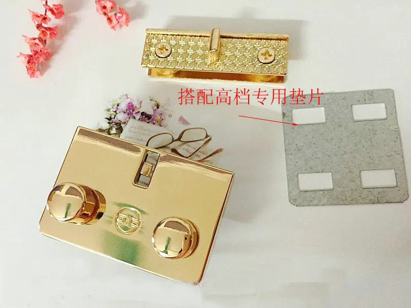 DIY детали для сумок аксессуары врезной замок 4,4 см* 3,2 см Золотой Бронзовый черный серебристый
