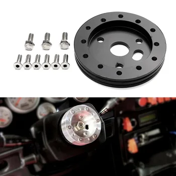 

Car Steering Wheel Gasket Black Aluminum Alloy Adapter Hex Bolts Set Replacement Parts Interior