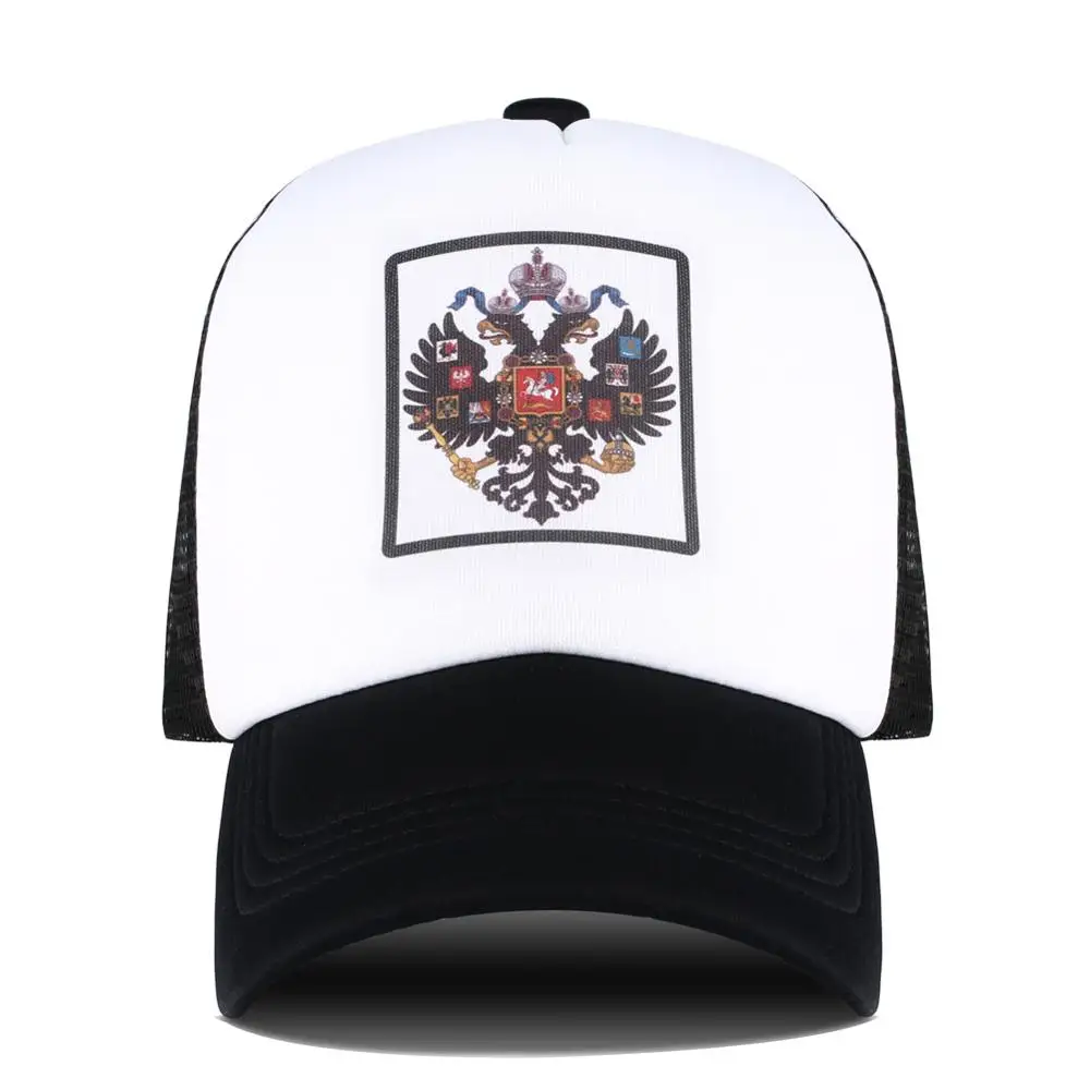 

Russia Shield Emblem Icon Print Baseball Cap For Men Women Summer Hip Hop Trucker Hat Dad Mesh Bone Black Snapback Visor Unisex