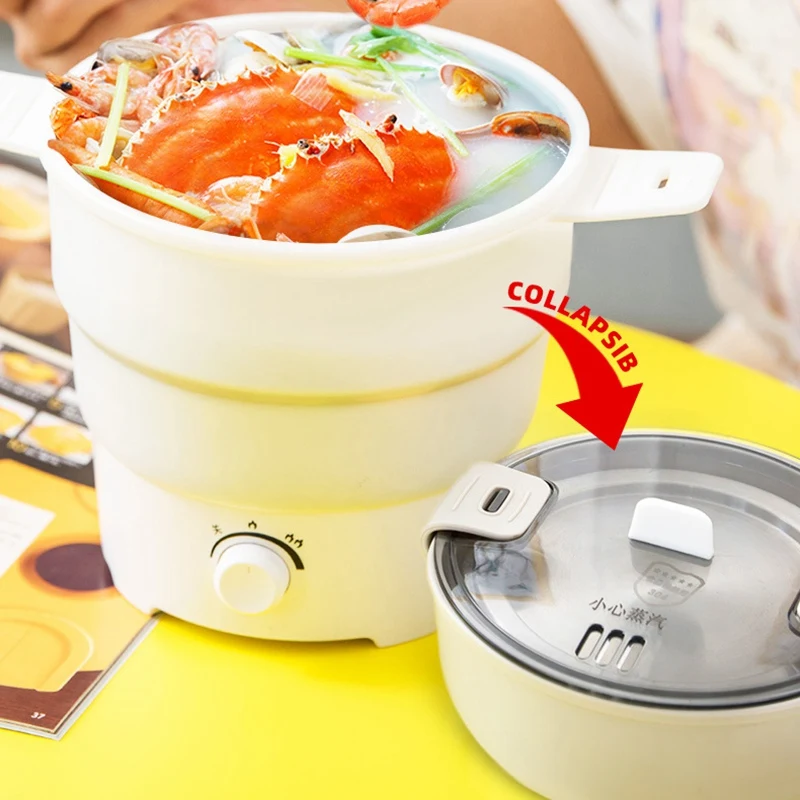 Лучшие предложения складная электрическая сковорода чайник с подогревом контейнер для еды с подогревом Ланч-бокс плита портативный многофункциональный тепловой Coo