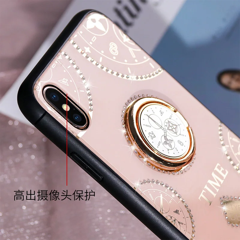 Роскошный чехол из закаленного стекла для samsung Galaxy Note10 pro, подставка для часов samsung Note10 plus, чехол со стразами
