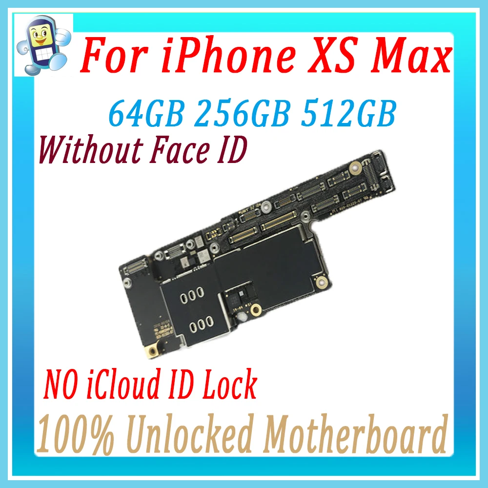 Оригинальная разблокированная материнская плата для iPhone XS Max, материнская плата без логической платы Face ID, без iCloud