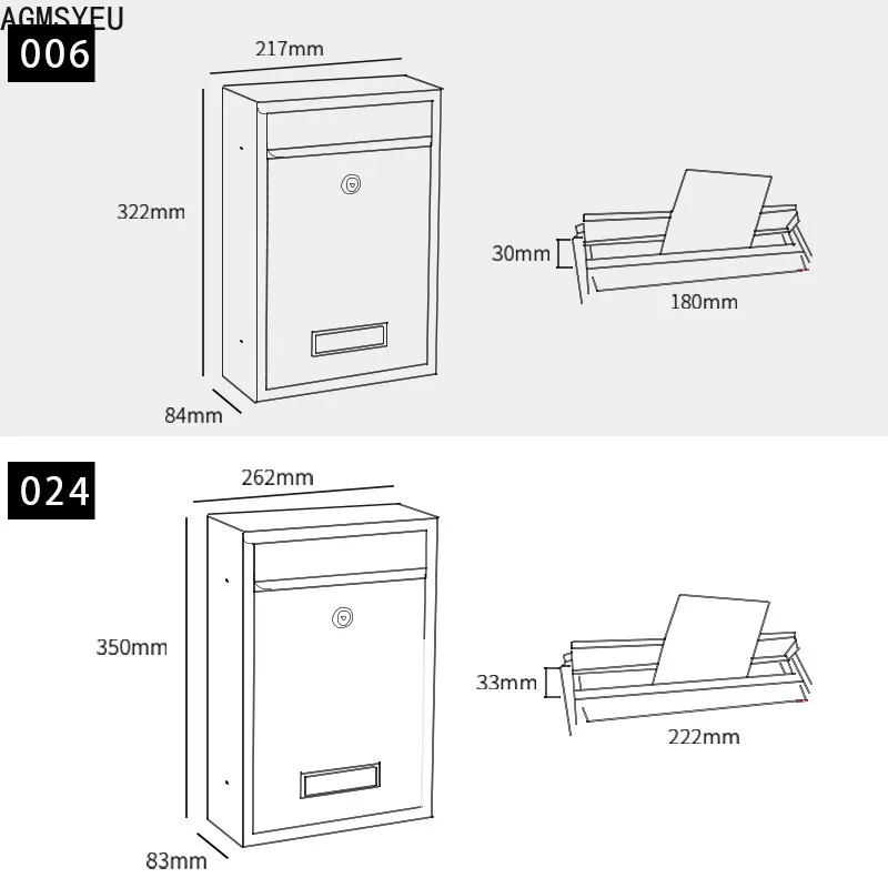 Wall Mounted Mailbox AGMSYEU password letter box outdoor wall-mounted community household letter newspaper postbox with lock complaint suggestion box wall mounted mailbox,post mount mailbox,locking mailbox