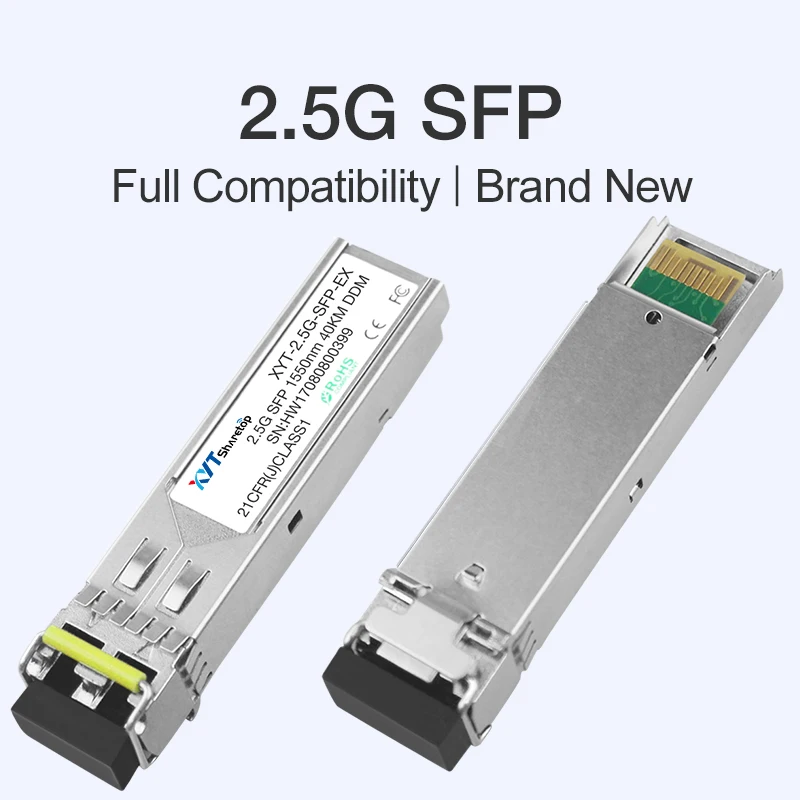 Sharetop 2,5G Оптический приемопередатчик модуль Одномодовый волоконно-оптический SFP-2.5G-1550nm 40/60/80/100 км двойной LC порт полная совместимость