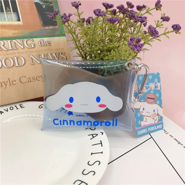 Cute Kawaii Sanrioed Purin Dog Kuromi Cinnamoroll HelloKt My Melody Silicone Doll Coin Purse Pendant PVC Coin Bag Holiday Gift 6