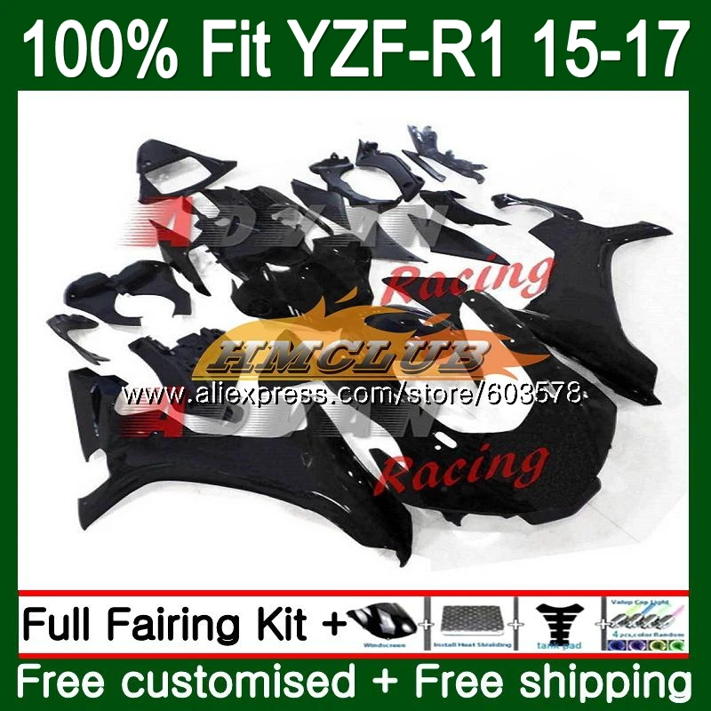 Инъекций для YAMAHA YZF-R1 YZF 1000 R1 127CL. 13 YZF-1000 YZF R 1 YZF1000 YZFR1, 15, 16, 17, обтекатель OEM белого и черного цвета