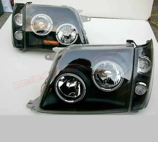

LED Black Headlights For Toyota LAND CRUISER PRADO LC 90 2700 3400 Headlamp L+R 1996-2002