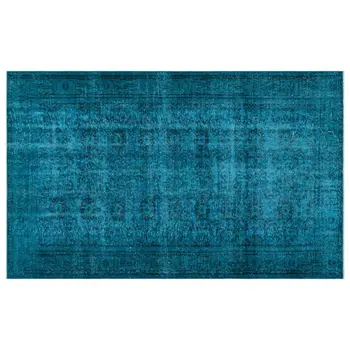 

Handmade Turquoise Vintage Overdyed Turkish Area Rug 182x300 Cm-5'12''X9'10''