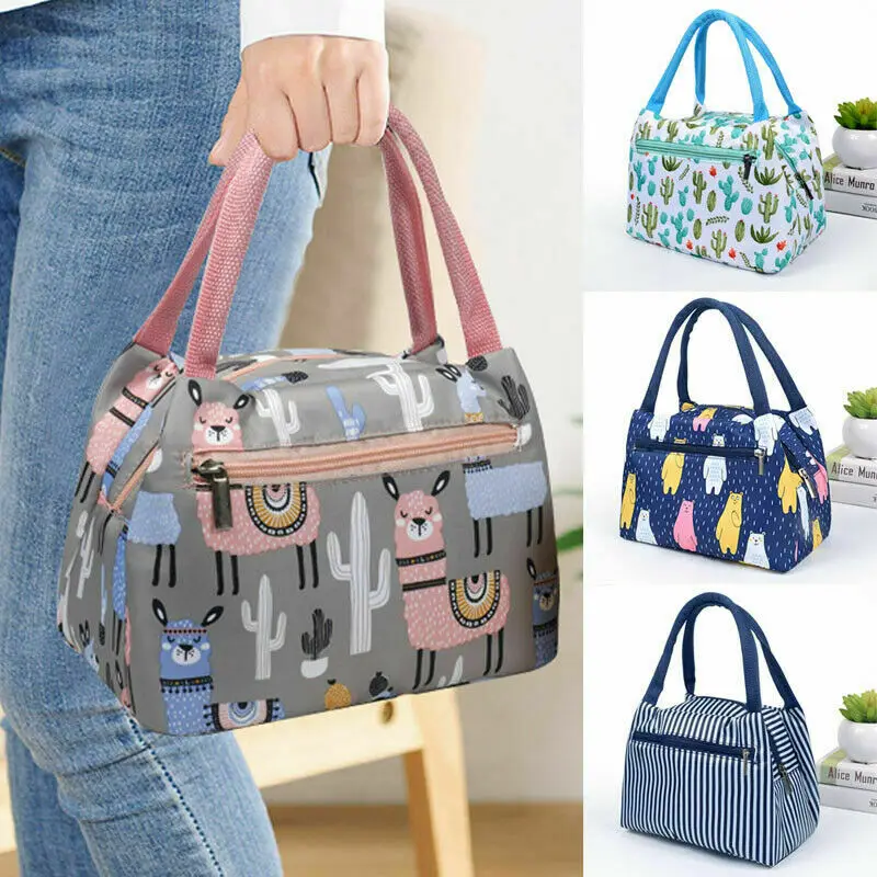 

1PC Portable Lunch Bag Thermal Insulated Lunch Box Tote Cooler Handbag Bento Pouch Dinner Container School Food Storage Bags