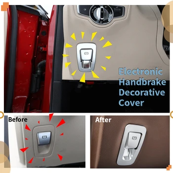 

Auto Electronic Handbrake Button Decorative Sticker for Mercedes Benz W213 W205 Car Accessories GLC-X253 E C Class 2016-2018