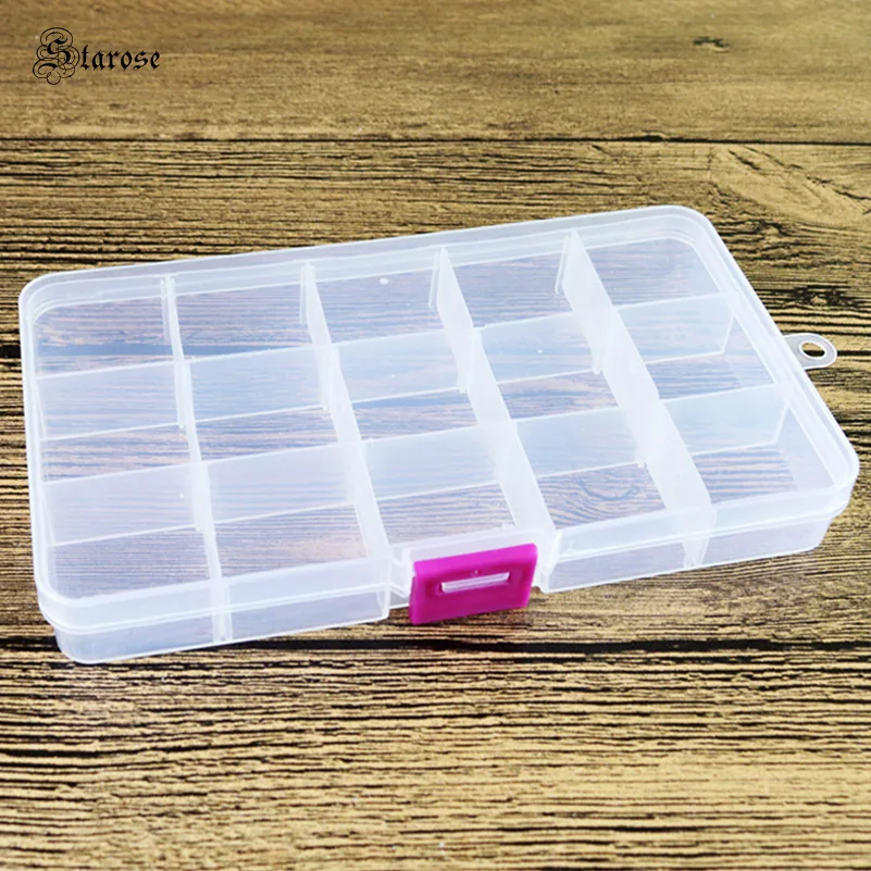 

8/10/15 Lattice 100% PP Resin Clear Storage Box for Nose Ring Helix Piercing Tragus Fake Earrings Parts Boxes Jewelry Container