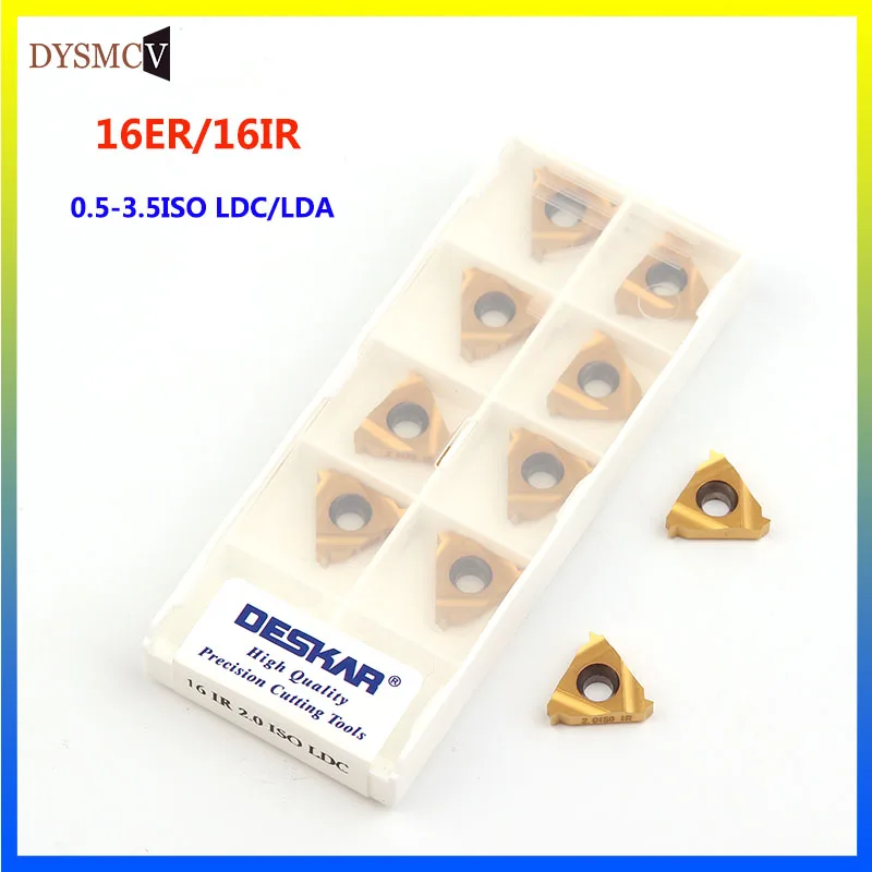

DESKAR 100% original 16IR 16ER 0.5 -3.5ISO LDA LDC carbide insert thread turning tool cutting tool CVD coating