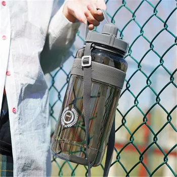 

1000/1500/2000ML Large Capacity Plastic Water Bottle with Straw Sports Bottle Fall Resistant Fitness BPA Free Gym Water Cup