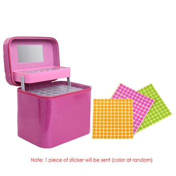 

126 Bottles Diamond Storage Box Diamond Embroidery Rhinestones Painting Use Jewelry Beads Hand Bag Shockproof Zipper Design