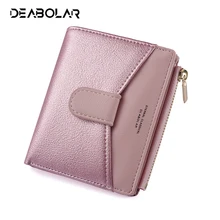 Дамский pu кошелёк, Корейская модель блёстки контрастная прошивка молния Пряжка женская короткая карта пакет