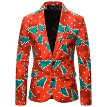 Laamei Winter Newest Christmas Party Wears Men's Slim Fit Suits Fashion Party Christmas Suits Coat For Men