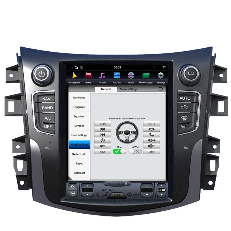 Excellent NAVITOPIA 10.4inch 4G+64GB Tesla Style Vertical Screen Android 8.1 Car DVD GPS Navigation for Nissan Terra Navara/NP300 4