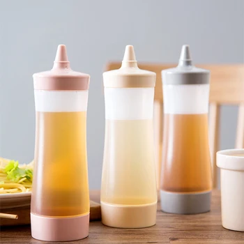 

Squeeze Bottle Kitchen Accessories Gravy Boat Plastic Sauce Vinegar Oil Ketchup Gravy Cruet Condiment Dispenser
