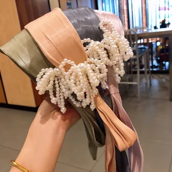 

Fashion Hair Ribbon and Ribbon Hair Hoop Headband Hairband for Women Girls Shining pearls Hair Band Hair Accessories 2018 New