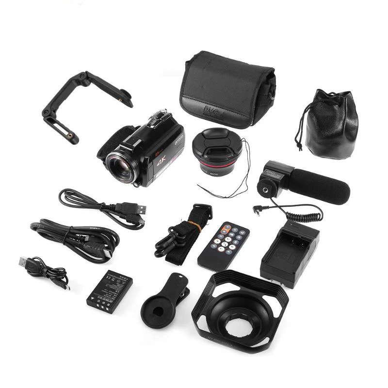 HDR-AC5 4K UHD Zoom 12X FHD 24MP WiFi IPS Touch Screen Digtal Optical DV Digital Video Camera Camcorder Photo Video Camera