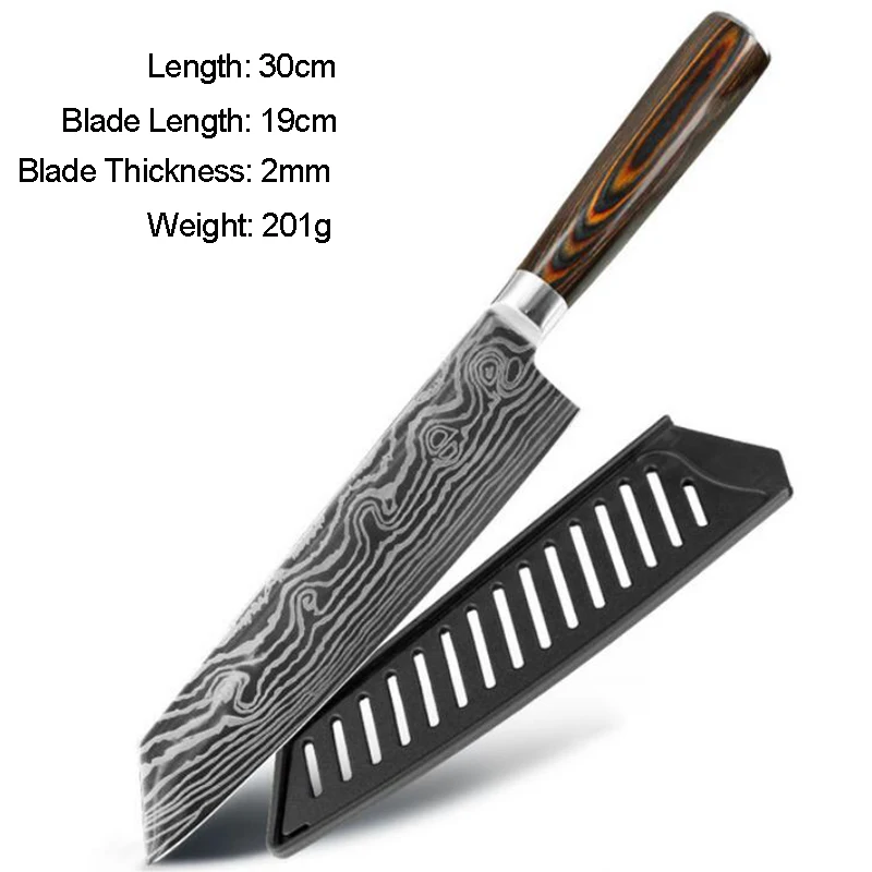 Нож, кухонные поварские ножи, нарезка высокоуглеродистой нержавеющей стали, нож для мяса, слайсер, Santoku, кухонный функциональный нож, высокое качество