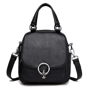 

Elegant Women Multi Functional Backpacks High Quality Female PU Leather Day Pack Rucksack Women Travel Pack Bag Mochila Feminina