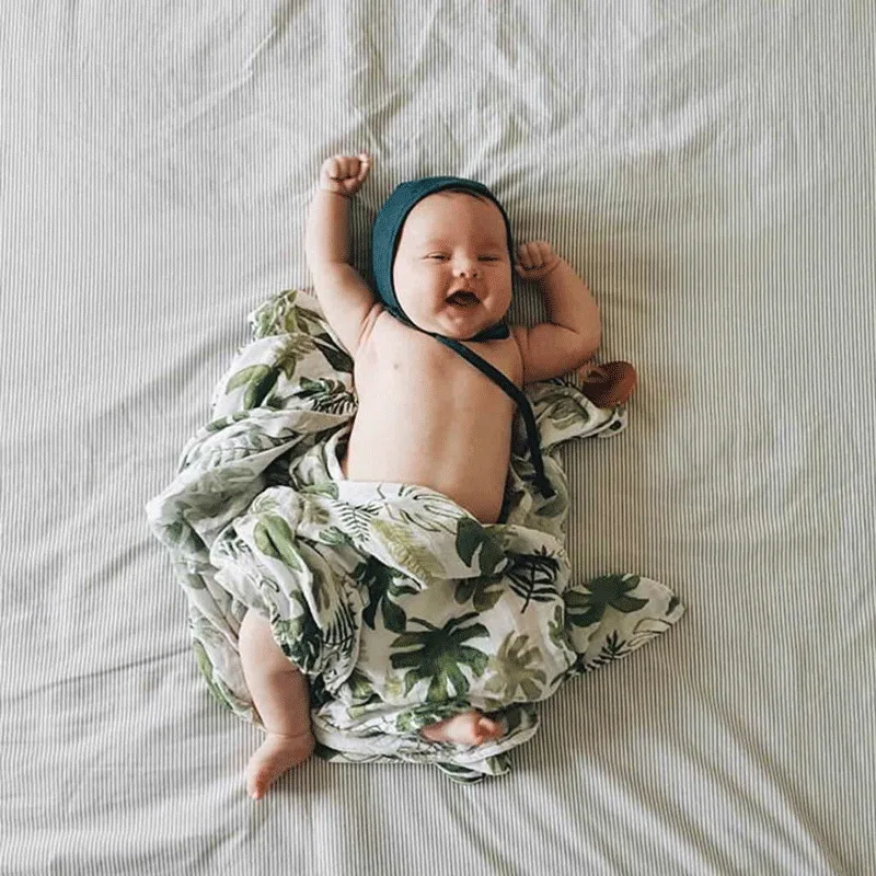 Модная одежда для новорожденного ребенка спальные мешки с милыми животными, детская куртка с цветочным рисунком постельного белье для пеленания муслин Одеяло Обёрточная бумага пеленать Одеяло s, комплект из 2 предметов