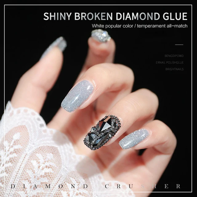 Professional  Explosion Diamond Nail Glue Crystal Shimmer Reflective  5