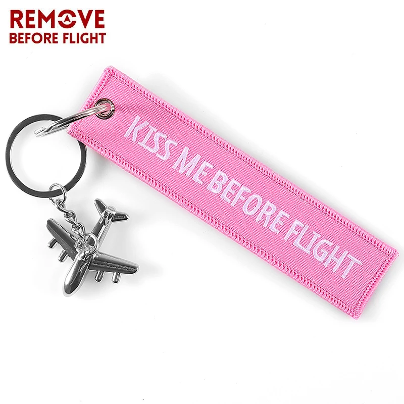 Pink-kiss-me-before-flight-keychains-Aircraft