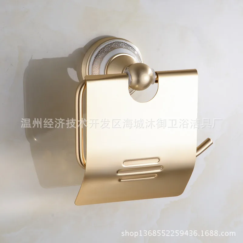 Mu yulai Sanitary Ware Space Brushed Aluminum Bathroom Hook Unit Toilet Paper Holder Tissue Box Toilet Paper Towel Holder Paper