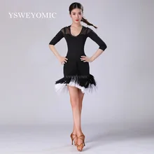 Одежда для выступлений платье для латинских танцев с кисточками для женщин и девочек ча Румба/Самба Танго Бальные Танцевальные юбки женские латинские платья