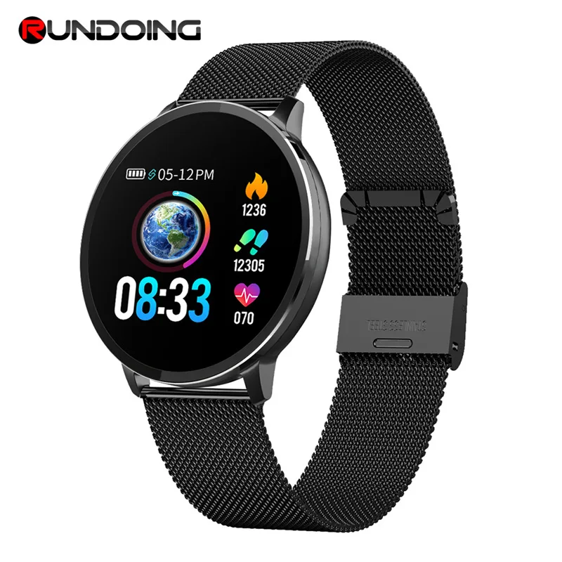 RUNDOING NY03 Смарт-часы IP68 водонепроницаемый монитор сердечного ритма Smartwatch сообщение напоминание фитнес-трекер для Android и IOS