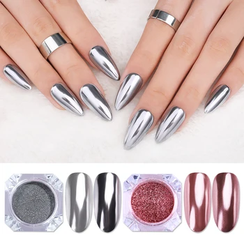 

Rose Gold Nail Mirror Glitter Powder Metallic Color Nail Art UV Gel Polishing Chrome Flakes Pigment Dust Decorations