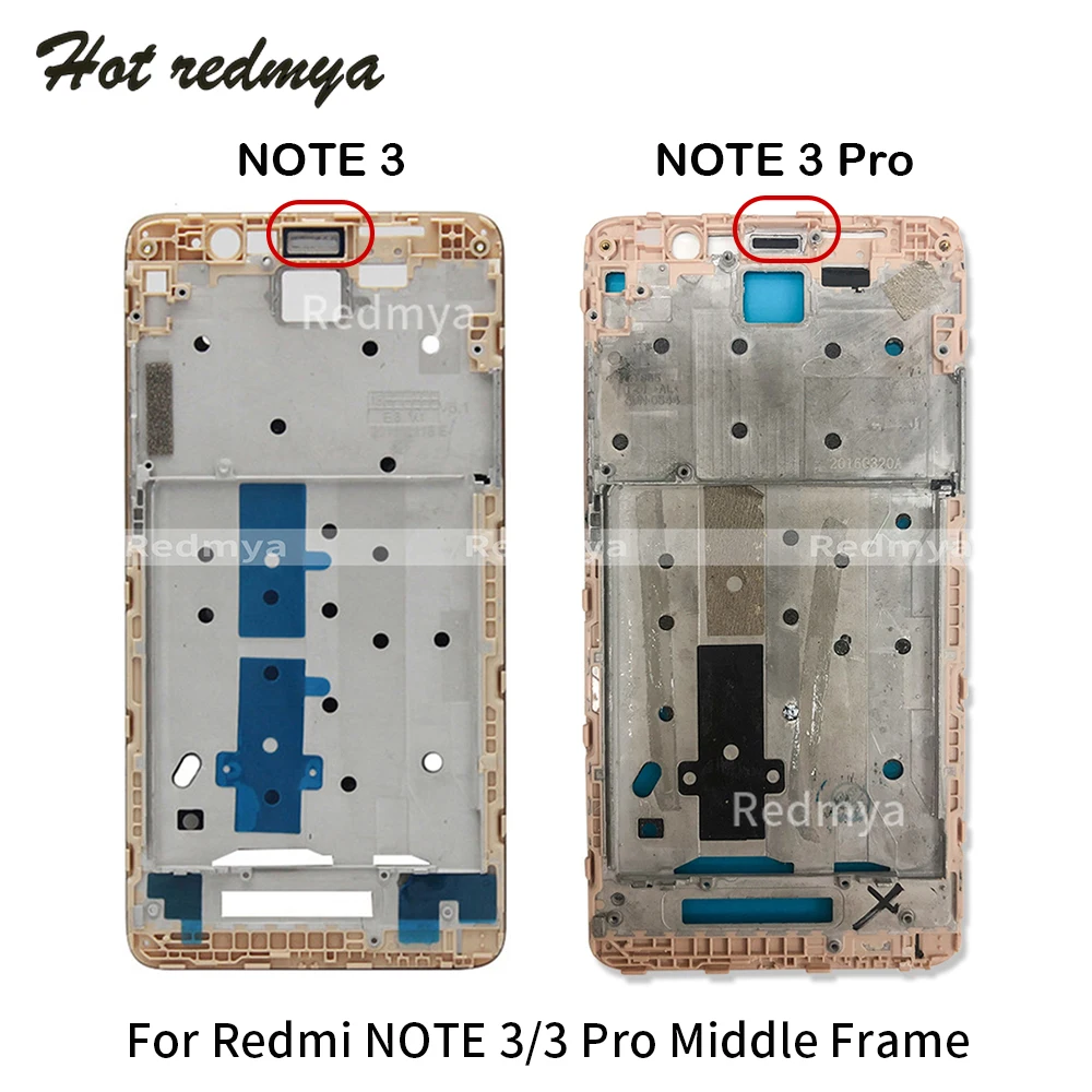 Для Xiaomi Redmi Note 3 средняя рамка для Pro ЖК корпус пластина Лицевая панель запасные
