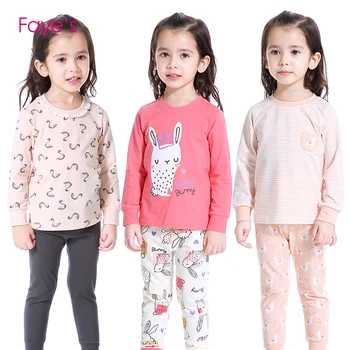

Kids Girls pajamas Sets Pyjamas Kids 2-12 Years Long Sleeve Pijamas Kids Nightwear Baby Girl Clothes Children Clothing