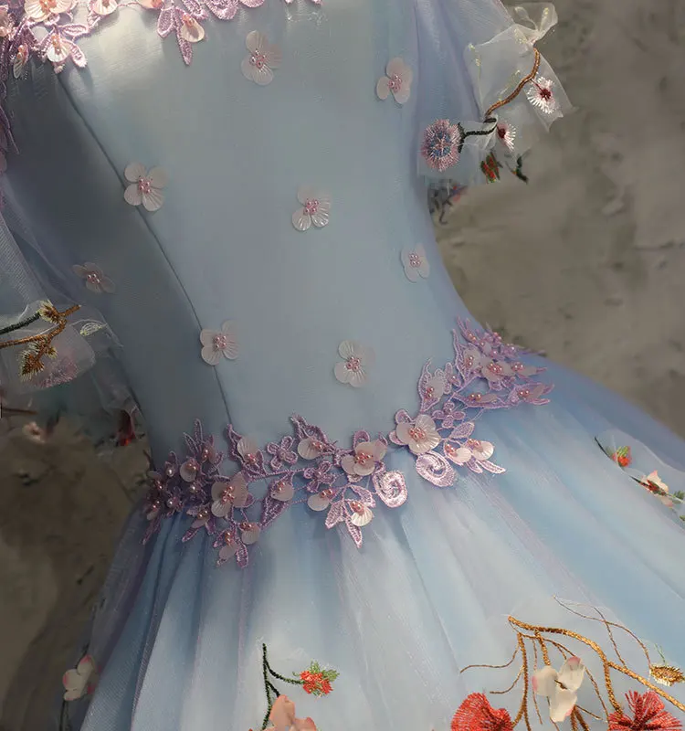 Винтажное бальное платье из органзы с v-образным вырезом и вышивкой пышные платья элегантные деловые платья со шнуровкой для ручной работы