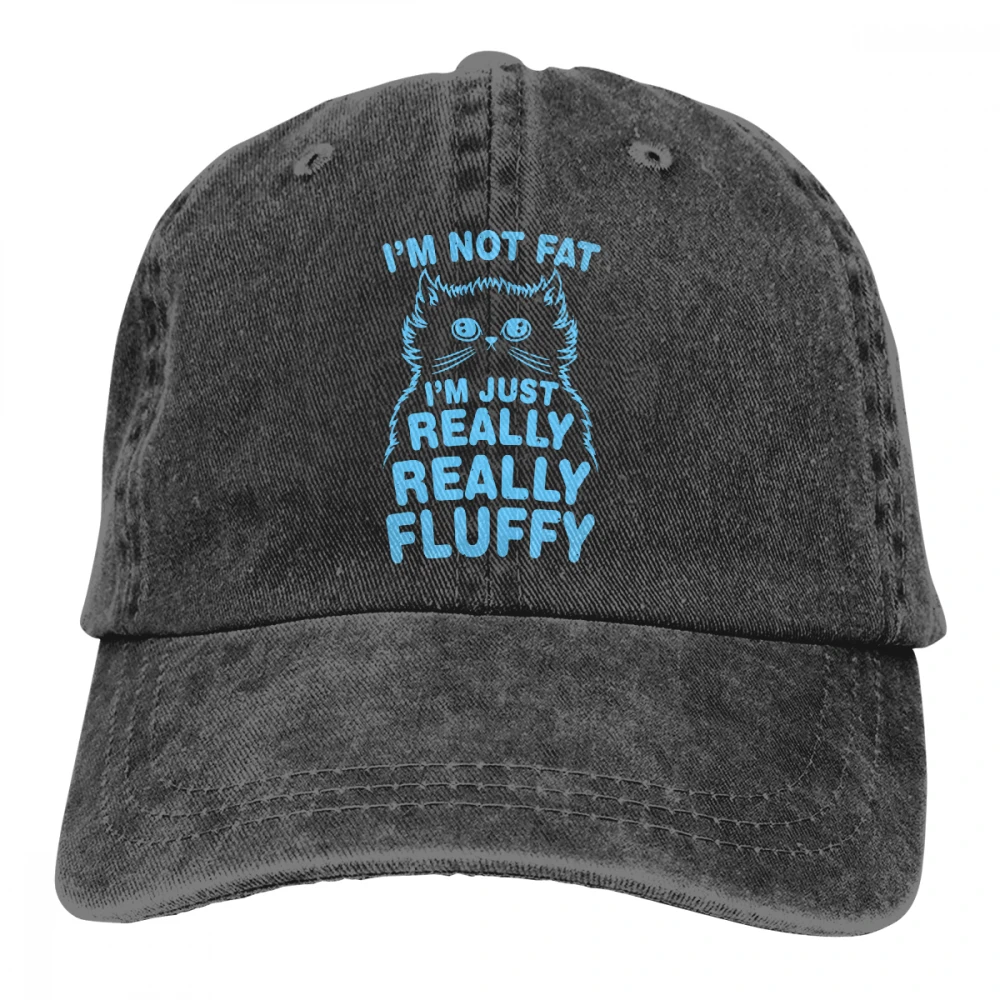 Я не толстый Я пушистый Casquette глубокий Хизер унисекс Мужские Женские джинсовые бейсболка с ремешком кепки Регулируемый Гольф папа шляпа