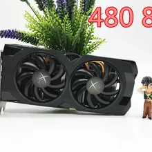 Видеокарты XFX RX 480 8 Гб видеокарты AMD Radeon RX480 8 Гб видеокарты с графическим экраном GPU PUBG Настольный ПК Видеокарта игровая карта не майнит 480 8G