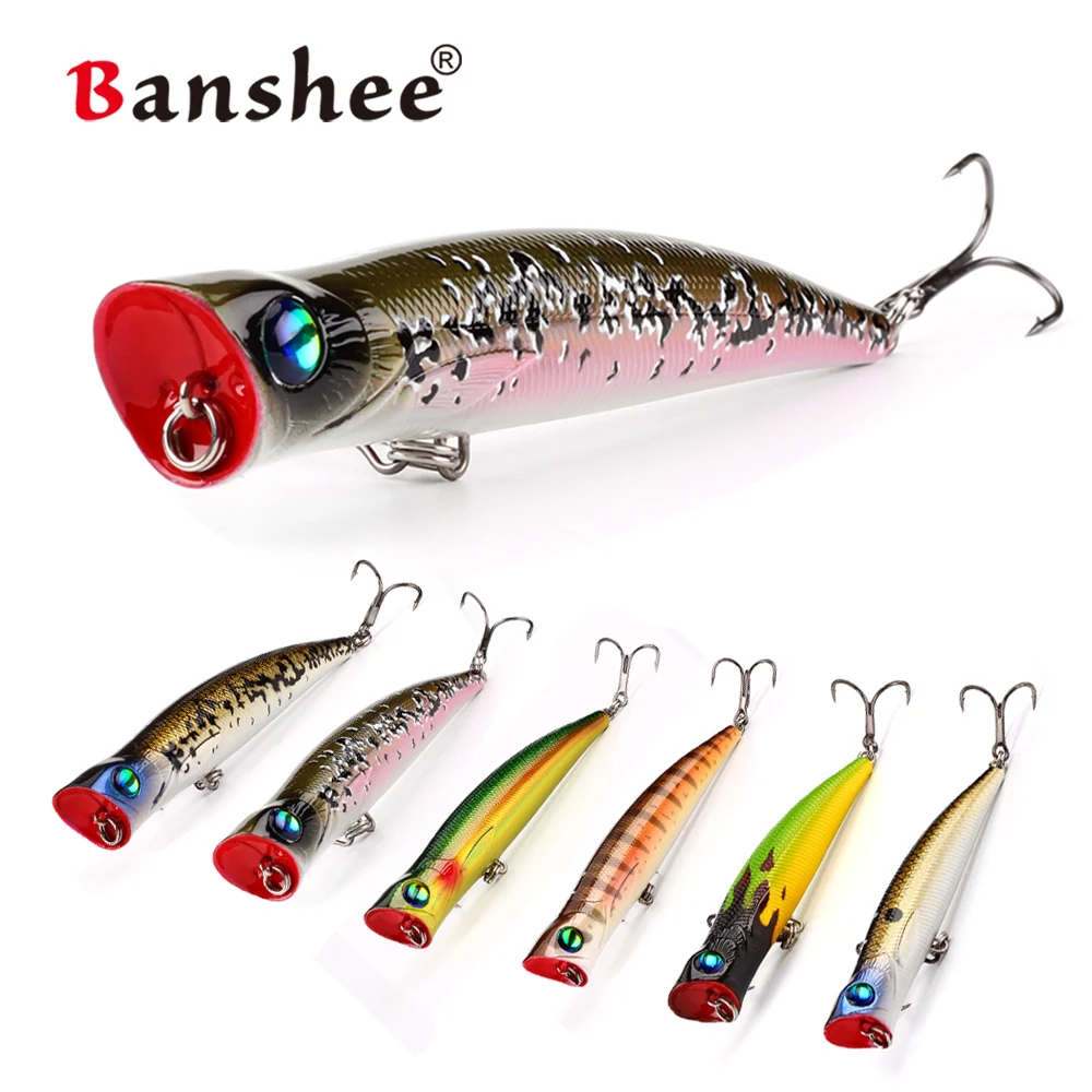 Banshee 84 мм 8 г Topwater приманка поппер для рыбалки плавающие кренкбейты форель/приманка для щуки воббер искусственная приманка жесткие снасти для ловли окуня