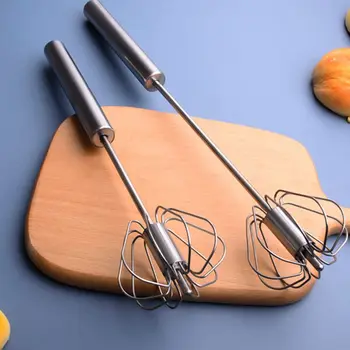 

Stainless Steel Semi-automatic Manual Egg Beater To Send Cream Eggs Small Stirring Rod Home Kitchen Baking Tools