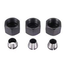 

3 Pcs Router Collet Set Chuck Heads Adapter for Drills Engraving Trimming Carving Machine Electric Router Milling Cutter