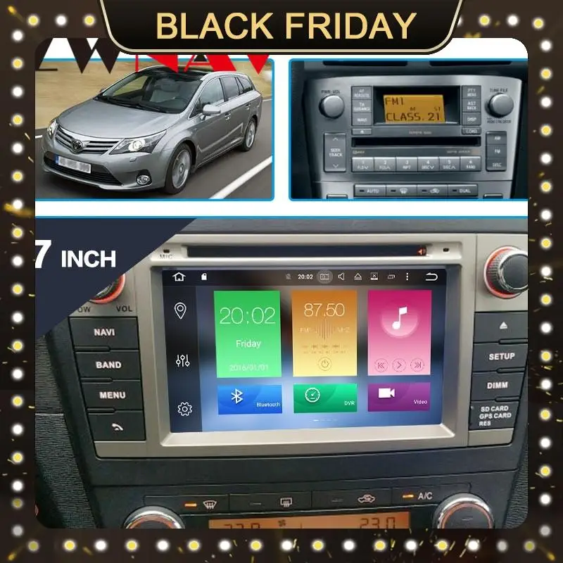 

Android 10 PX5/6 4+64G DSP IPS Screen For Toyota Avensis T27 2009 2010 2011 2012 2013 2014 2015 Radio Stereo GPS Navi DVD Player