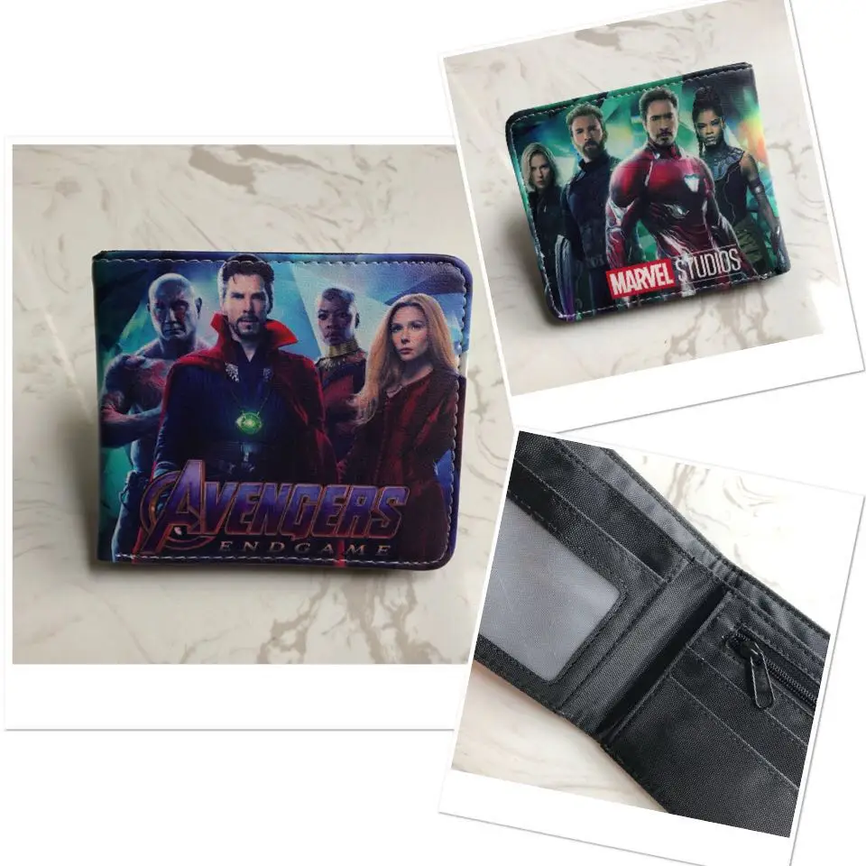 Мстители Капитан Америка Человек-паук Дэдпул Игра престолов Железный человек Супермен Бэтмен подарки полноцветный кошелек плюшевый Кошелек - Цвет: The Avengers F