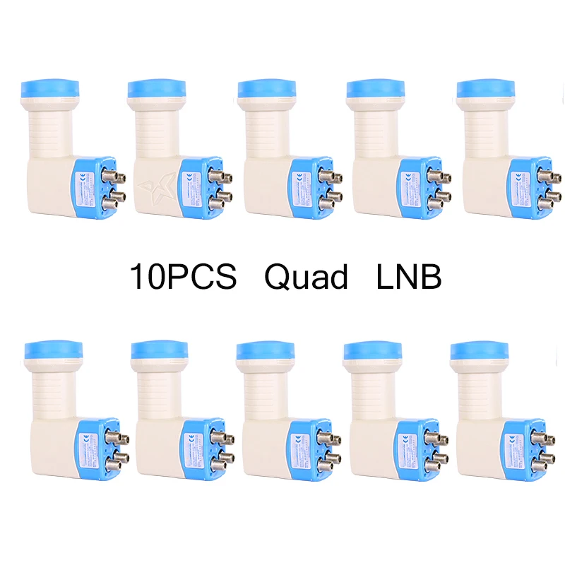 10pieces/Set Universal Quad LNB For Satellite TV Reciver New SR-4604 Ku Band HD Digital LNB Low Noise 0.1dB LNBF