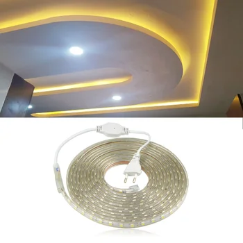 

EU Plug Indoor Home LED Lighting Under Cabinet Light AC 220V LED Tape Kitchen Light Bedroom Luces LED Lamp Bedroom Light 5050