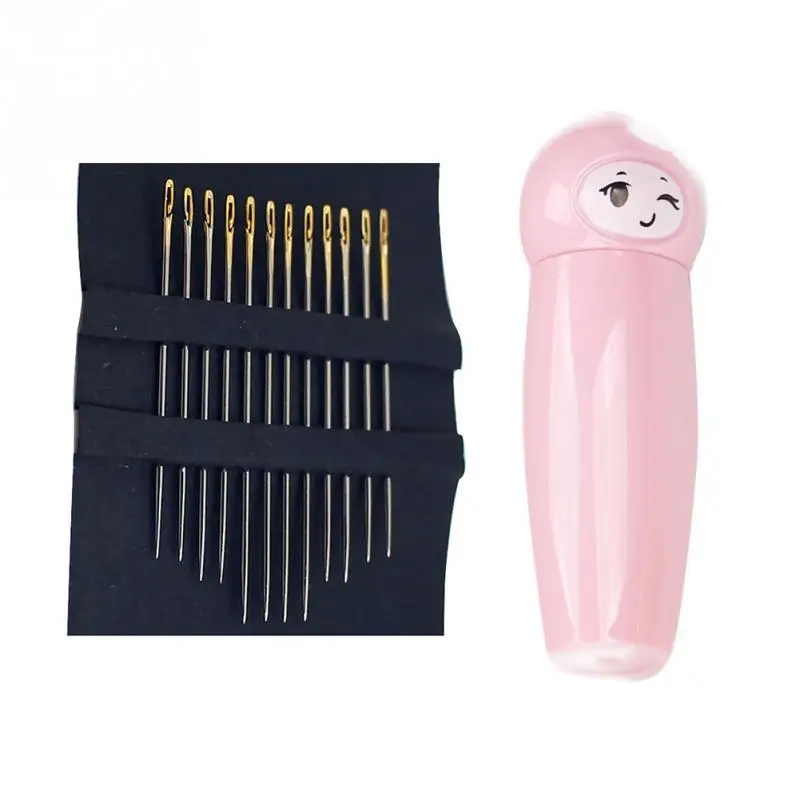 

Practical Sewing Needle Case Tool Self Threading Organizer Natural Wood Tube Shaped Knitting Embroidery Craft Storage Durable