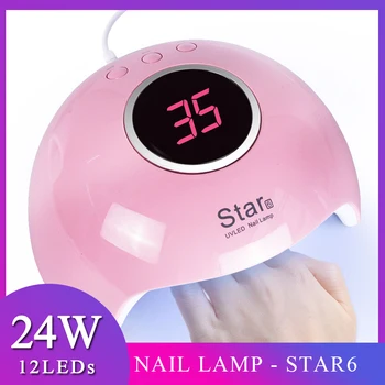 

24W UV LED Lamp USB Professional Nail Dryer UV Gel Lamp Curing For All Gel Polish Smart Timing Nail Art Equipment Tools LYSTAR6