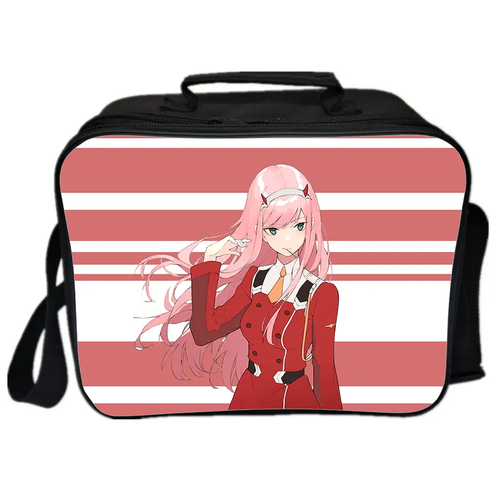New Darling In The FranXX Picnic Bag Camping Shoulder Bag Handbags Portable Insulated Canvas Picnic Lunch Bags For Women